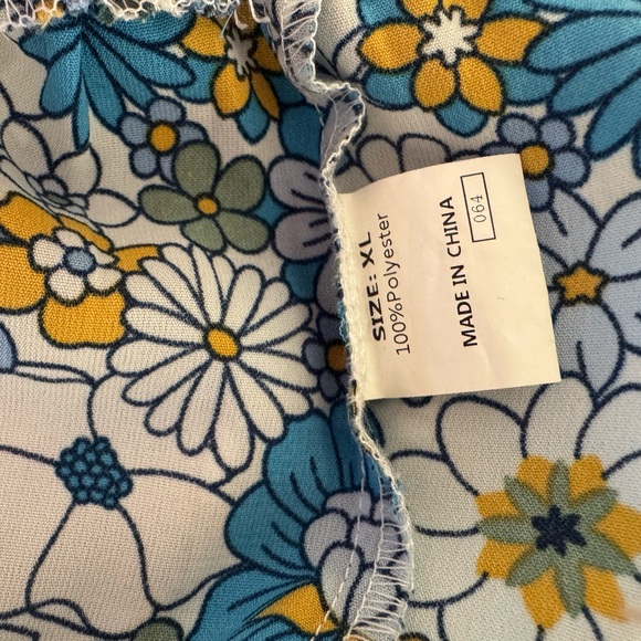 Dakota Blue Floral Long Sleeve Dress - Picture 4 of 8